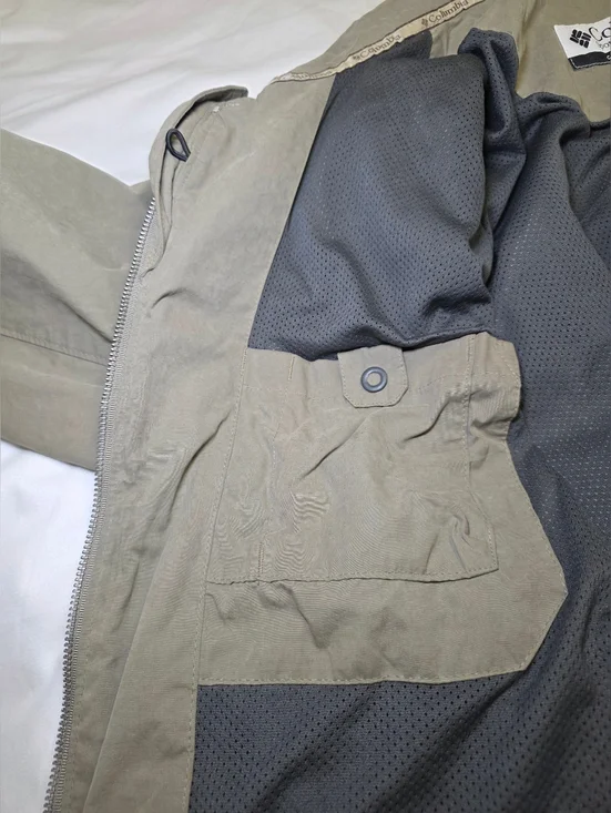 Columbia Lightweight Outdoor Windbreaker Jacket Zip Front- Men's Size XL Olive - Picture 12 of 15